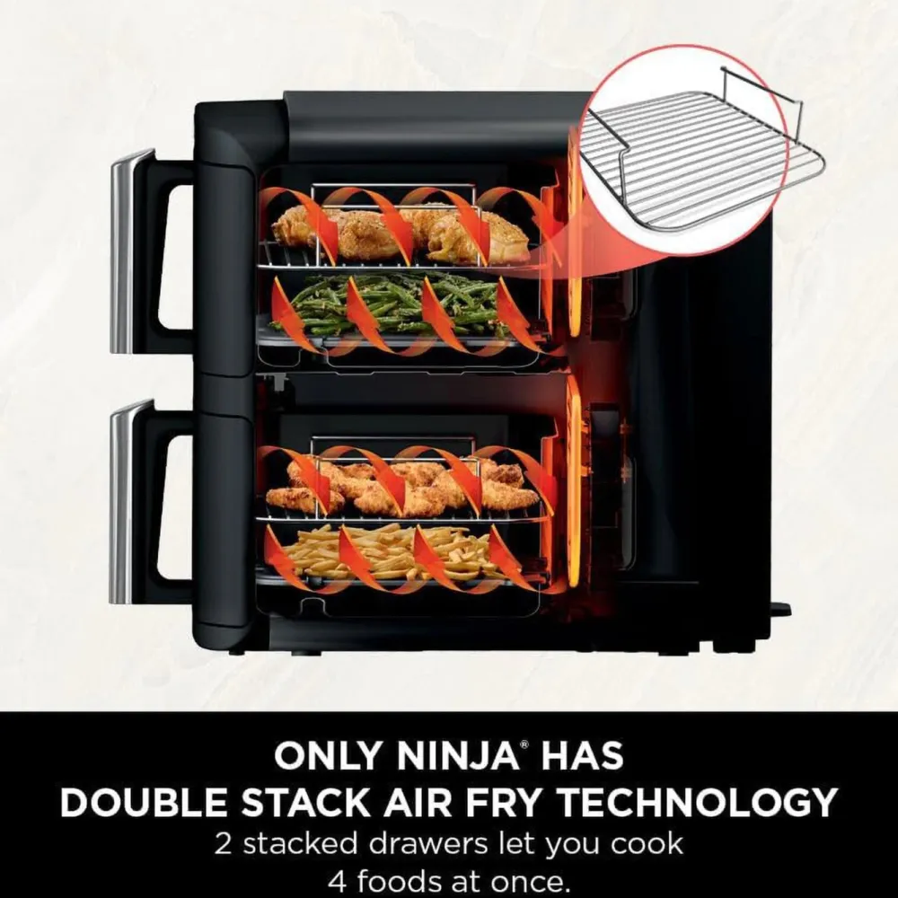 Ninja Kjøkken Og Spisestue|Stacked Dual Zone airfryer 7,6 L