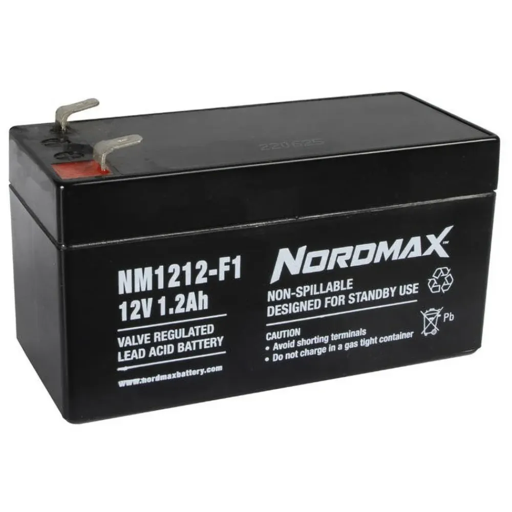Nordmax Batterier|Batterier|Blyakkumulator 12 V 1,2 Ah