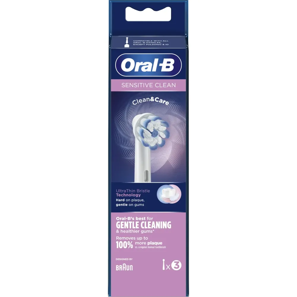 Oral-B Kropp Og Helse|Sensitive Clean & Care Tannbørstehode 3-pk.