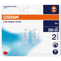 Osram Lyskilder|Halogenpærer G4 2-pk. 300 lm, 20 W