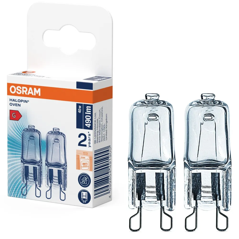 Osram Lyskilder|Halopin ovnspære G9 40 W 2-pk.