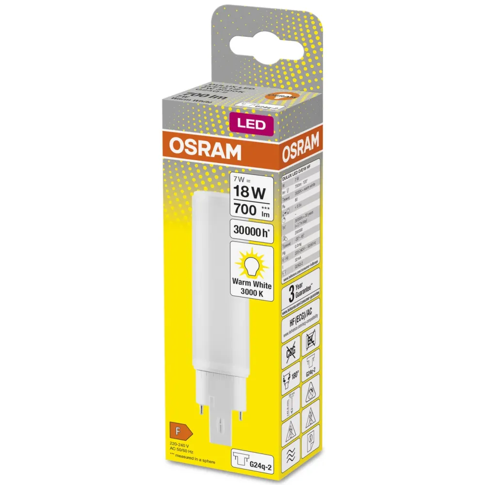 Osram Lyslenker|Taklamper|LED-kompaktlysrør G24Q 700 lm