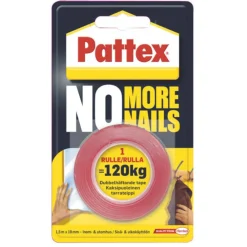 Pattex Teip|No more nails, dobbeltsidig teip, 1,5 m