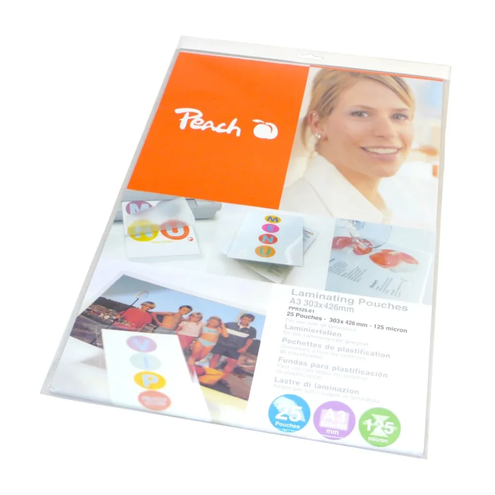 Peach Laminering|Lamineringslommer A3 25-pakk