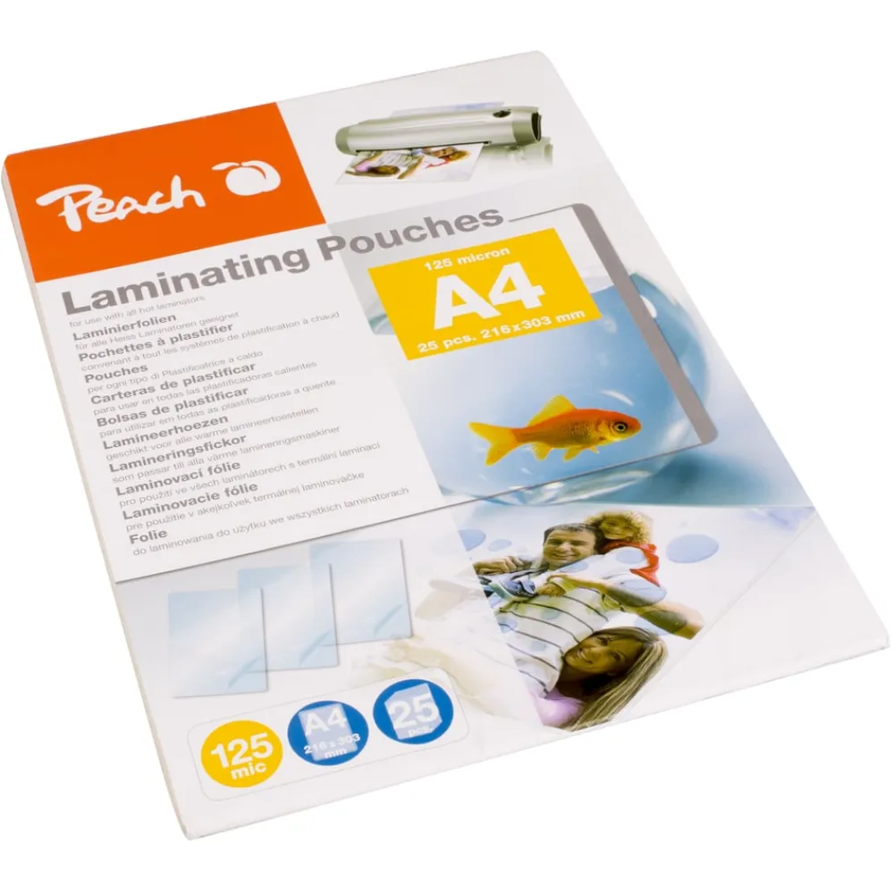 Peach Kalkulator|Makuleringsmaskiner|Lamineringslommer A4 25 stk.