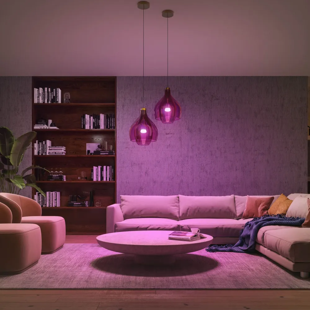 Philips Hue Smart Belysning|Lyslenker|Color Ambiance Smart LED-pære E27 1100 lm