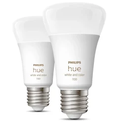 Philips Hue Smart Belysning|Smart Belysning|Color Ambiance Smart LED-pære E27 1100 lm 2-pk.