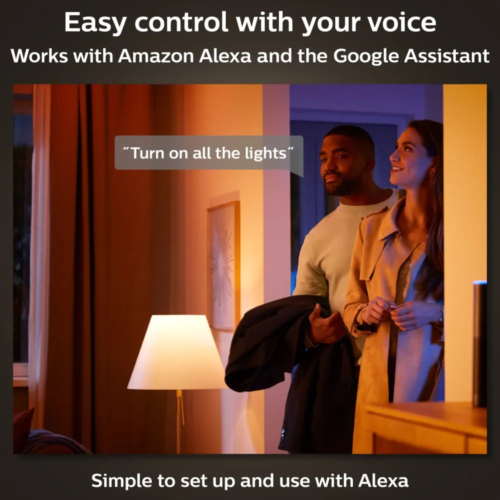 Philips Hue Smart Belysning|Smart Belysning|Color Ambiance Smart LED-pære E27 1100 lm 2-pk.