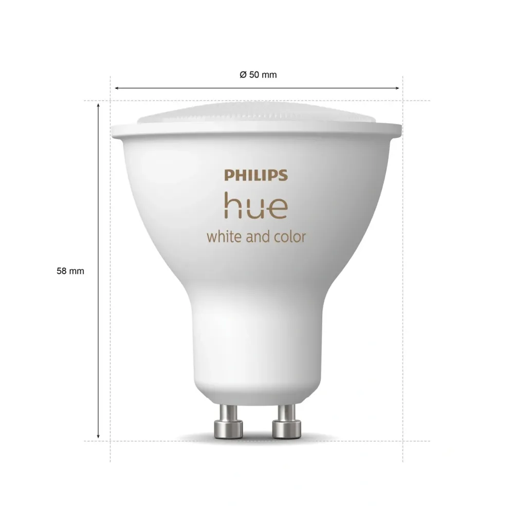 Philips Hue Smart Belysning|Smart Belysning|Color Ambiance Smart LED-pære GU10 350 lm 1-pk.