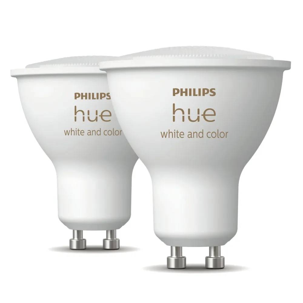Philips Hue Smart Belysning|Smart Belysning|Color Ambiance Smart LED-pære GU10 350 lm 2-pk.