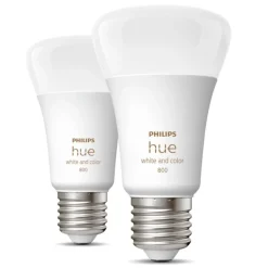 Philips Hue Smart Belysning|Smart Belysning|Color Ambiance Smart LED-pære E27 806 lm 2-pk