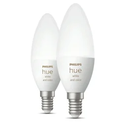 Philips Hue Smart Belysning|Smart Belysning|Color Ambiance Smart LED-pære E14 470 lm 2-pk.