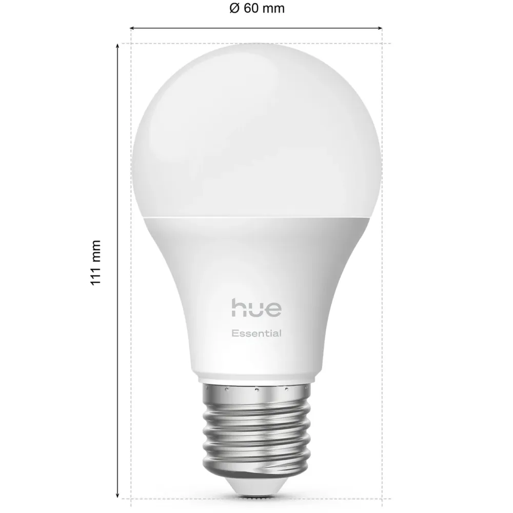Philips Hue Lyslenker|Taklamper|Essential Smart LED-pære E27 806 lm 1-pk.