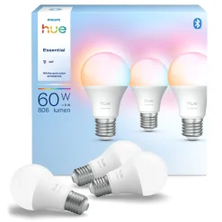 Philips Hue Smart Belysning|Philips Hue|Essential Smart LED-pære E27 806 lm 3-pk.
