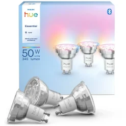 Philips Hue Smart Belysning|Smart Belysning|Essential Smart LED-pære GU10 345 lm 3-pk.