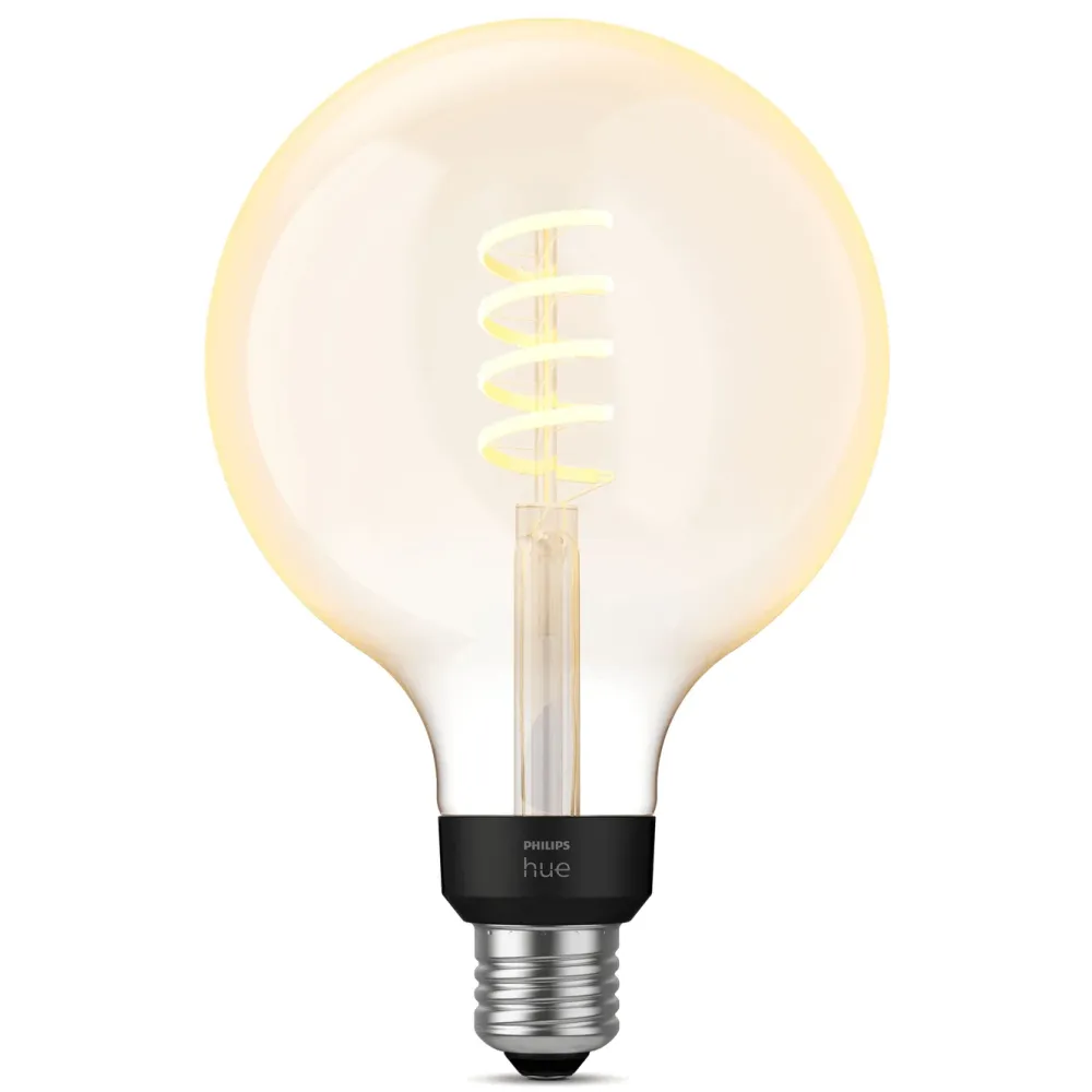 Philips Hue Smart Belysning|Lyslenker|Filament G125 E27 Smart LED-pære 550 lm