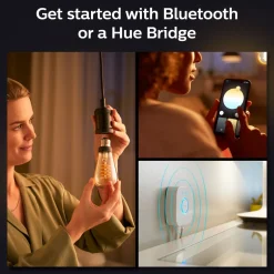 Philips Hue Smart Belysning|Smart Belysning|Filament ST64 E27 Smart LED-pære 550 lm