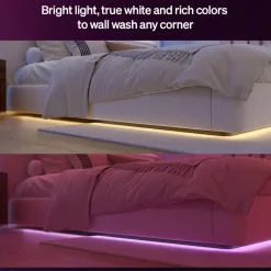 Philips Hue Smart Belysning|Lyslenker|Flux LED‑list – Smart RGBW‑innendørsbelysning 3 m