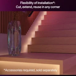 Philips Hue Smart Belysning|Lyslenker|Flux LED‑list – Smart RGBW‑innendørsbelysning 3 m