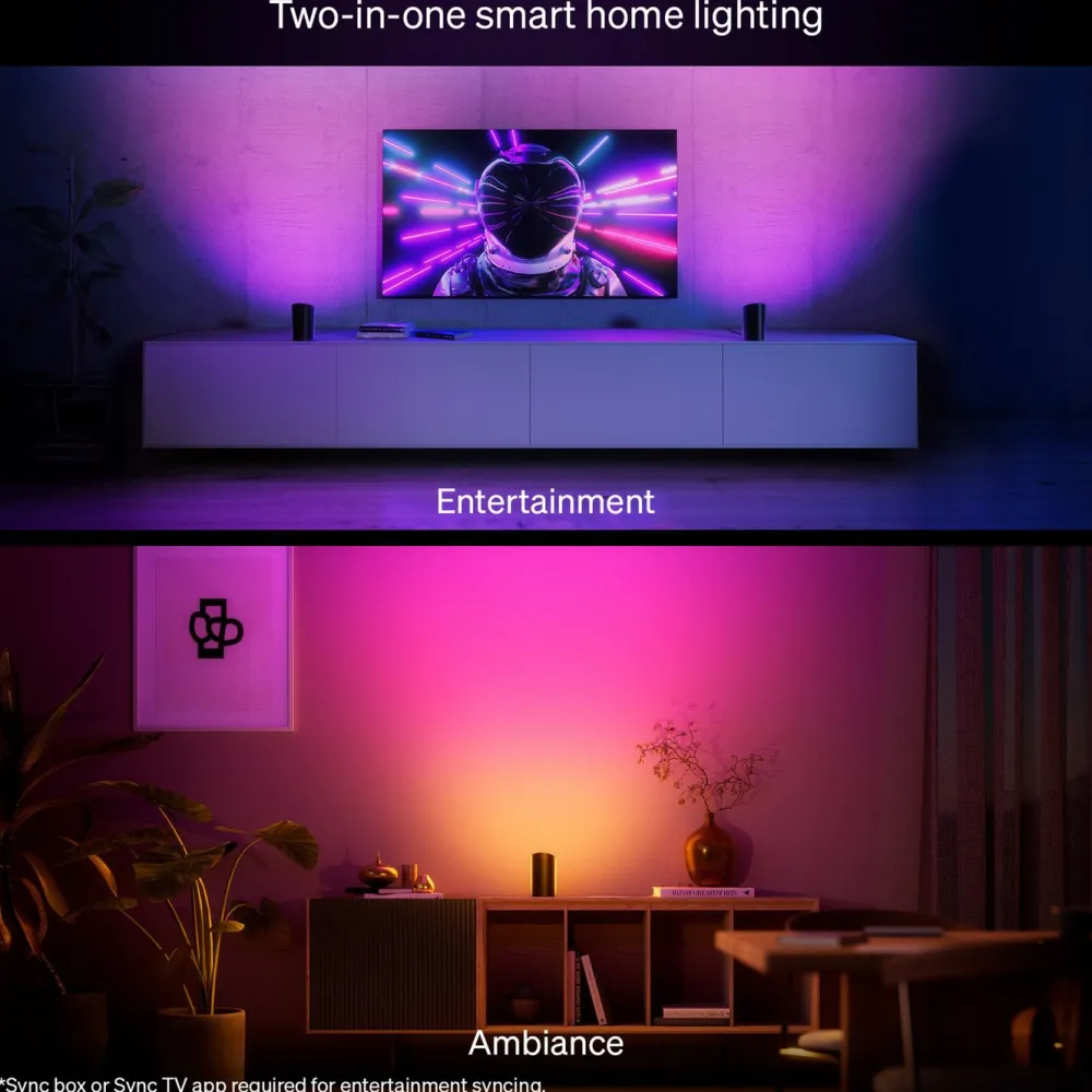 Philips Hue Smart Belysning|Philips Hue|Hue Play Vegglys 2-pk.