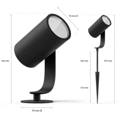 Philips Hue Philips Hue|Utendørs Belysning|Lily Spotlight for utendørsbruk 3-pk.