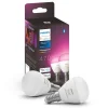 Philips Hue Smart Belysning|Smart Belysning|Luster Kuleformet LED-pære White and Color Ambiance E14 470 lm 2-pk.
