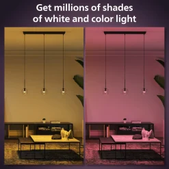 Philips Hue Smart Belysning|Smart Belysning|Luster Kuleformet LED-pære White and Color Ambiance E14 470 lm 2-pk.