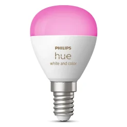 Philips Hue Smart Belysning|Smart Belysning|Luster Kuleformet LED-pære White and Color Ambiance E14 470 lm