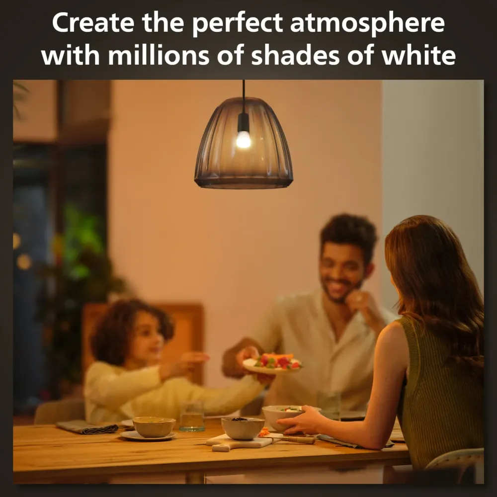 Philips Hue Smart Belysning|Smart Belysning|Luster Kuleformet LED-pære White Ambiance E14 470 lm 2-pk.