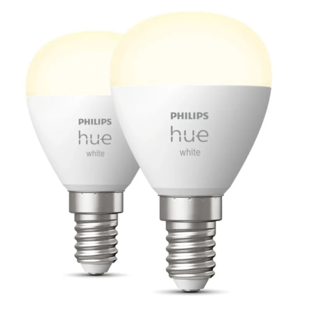 Philips Hue Smart Belysning|Smart Belysning|Luster Smart LED-pære E14 470 lm 2-pk.