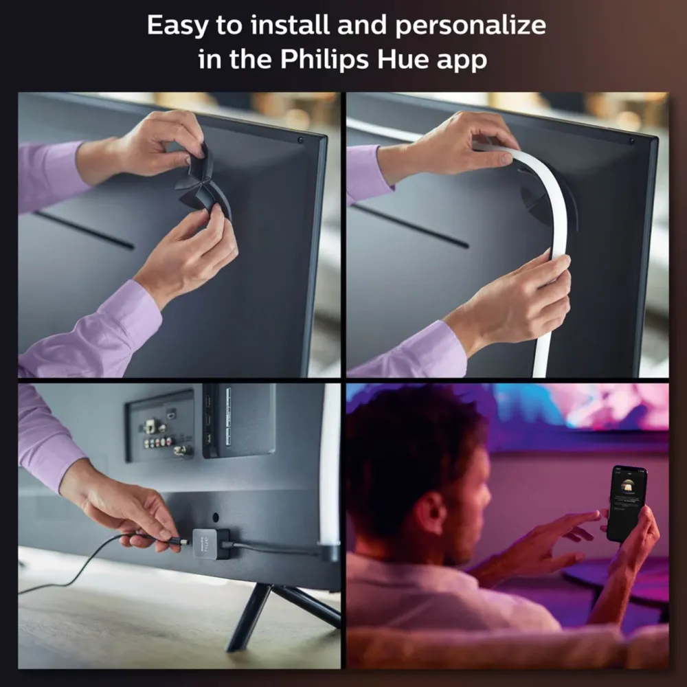 Philips Hue Smart Belysning|Tv Og Tilbehør|Play Gradient Lightstrip for TV 55"