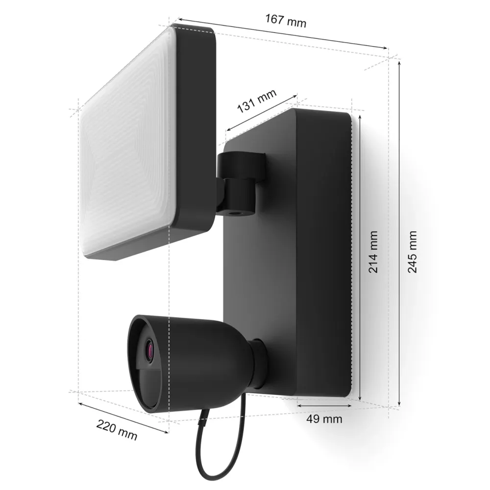 Philips Hue Philips Hue|Kameraovervåking|Secure Flood Light Camera