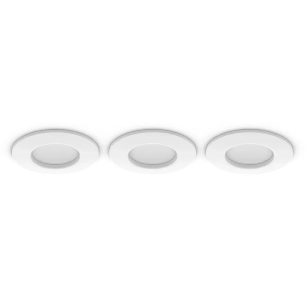Philips Hue Smart Belysning|Philips Hue|Slank innfelt belysning Ø90 mm 3-pakning