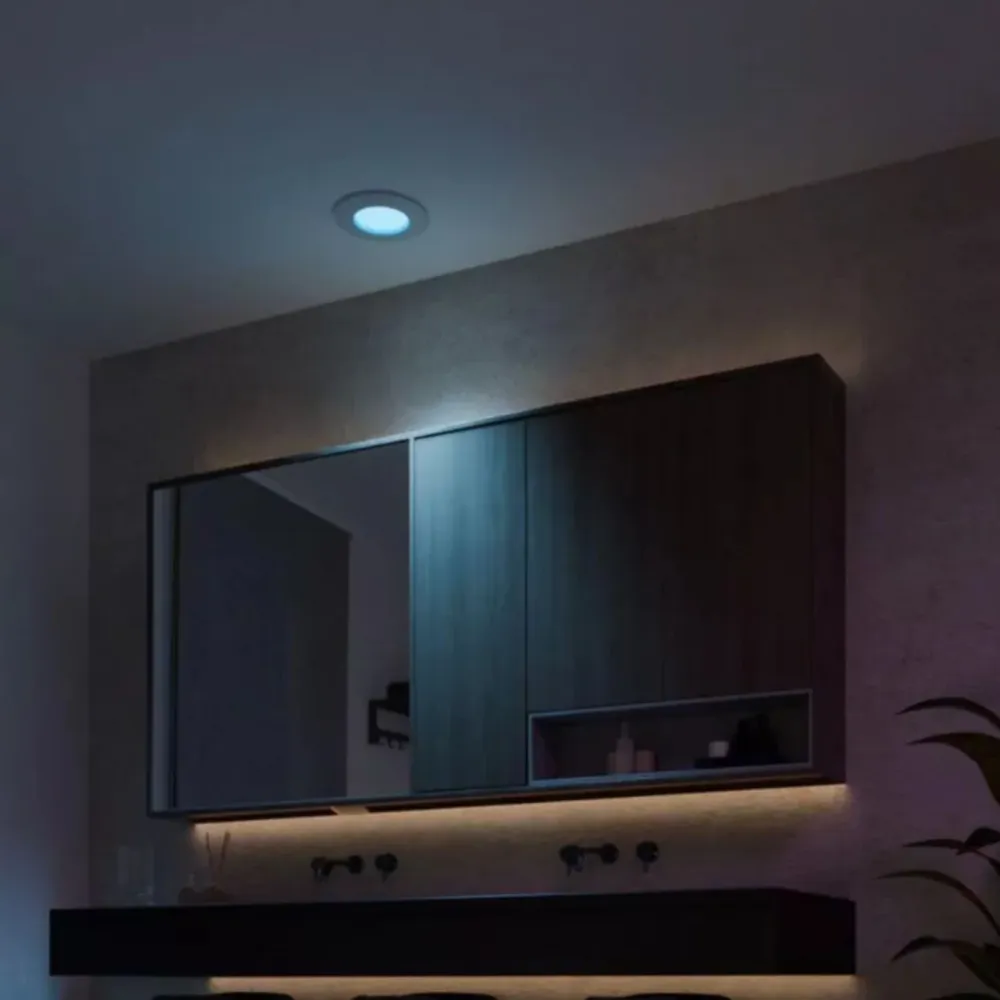 Philips Hue Smart Belysning|Philips Hue|Slank innfelt belysning Ø90 mm 3-pakning