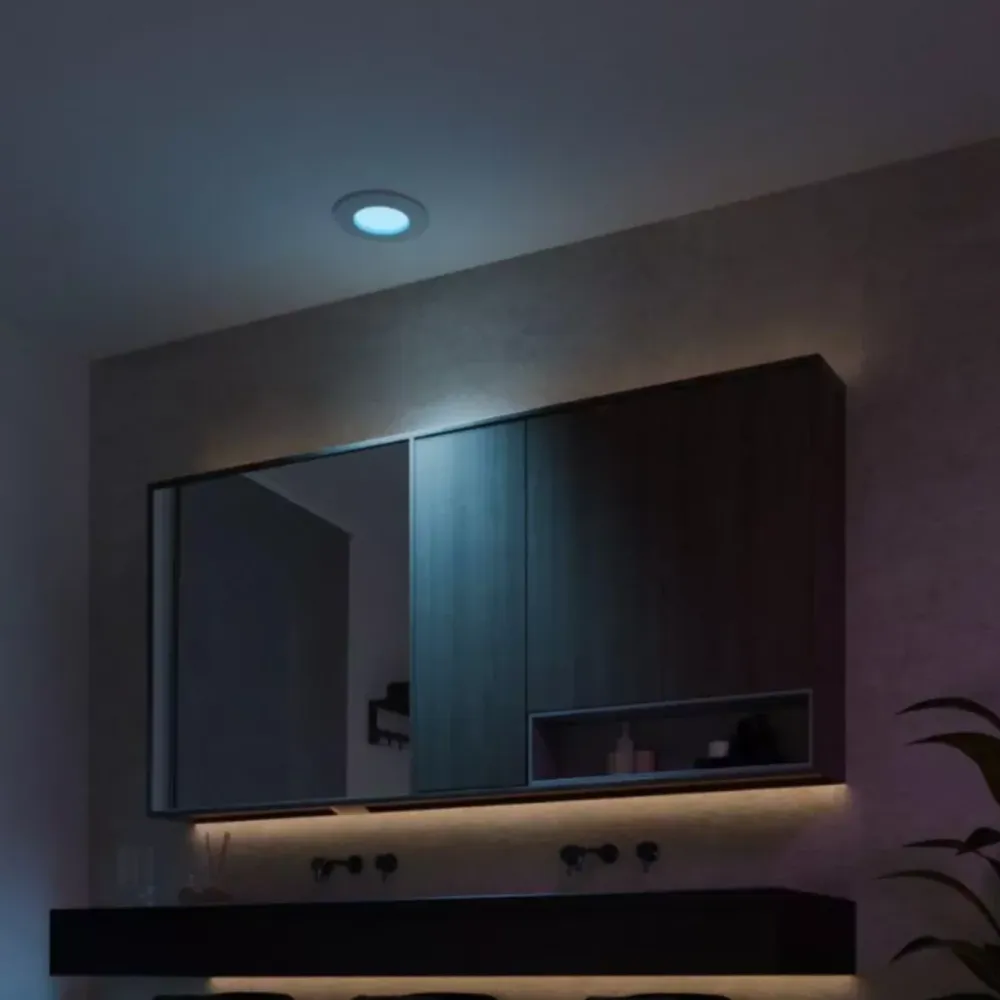 Philips Hue Smart Belysning|Lampetilbehør|Slim innfelt spotlight 90 mm 3-pk.
