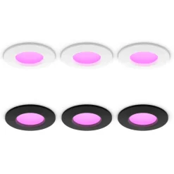 Philips Hue Smart Belysning|Lampetilbehør|Slim innfelt spotlight 90 mm 3-pk.
