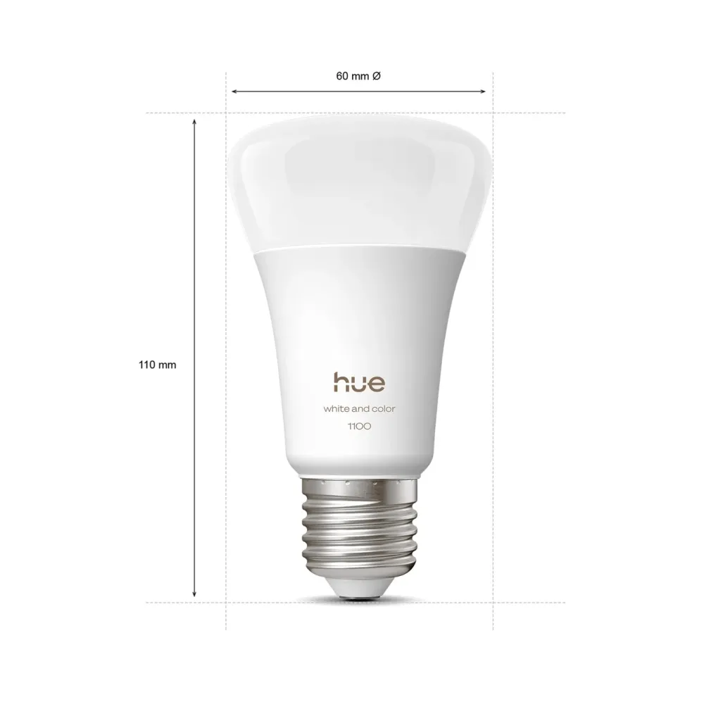 Philips Hue Smart Belysning|Philips Hue|Startpakke Pro: 3x White & Color E27 + Dimmer + Bridge Pro