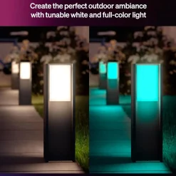 Philips Hue Philips Hue|Utendørs Belysning|Turaco piedestallampe for utendørs bruk Antrasitt