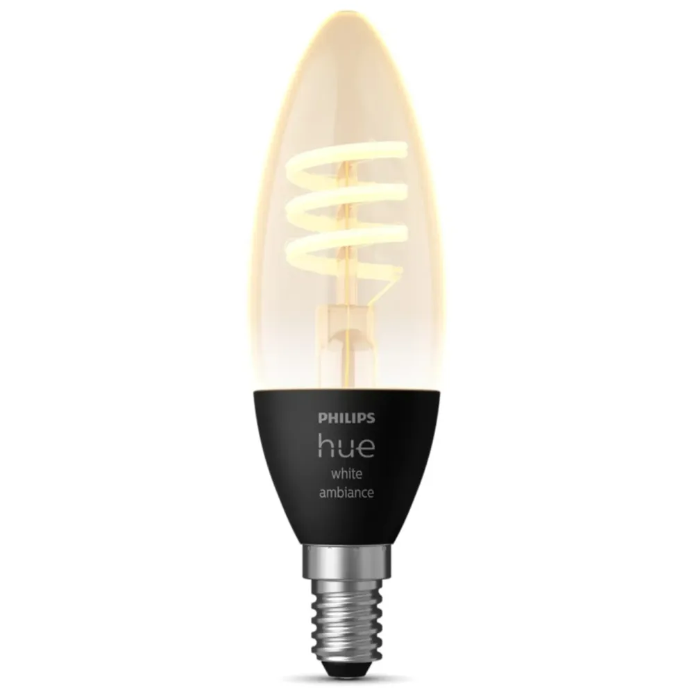 Philips Hue Smart Belysning|Smart Belysning|White Ambience Filament Smart LED-pære E14 350 lm