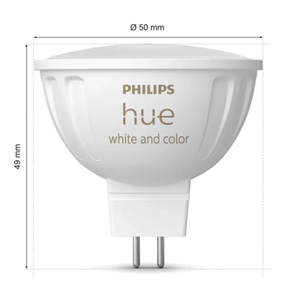 Philips Hue Smart Belysning|Philips Hue|White and Color Ambience MR16 400 lm