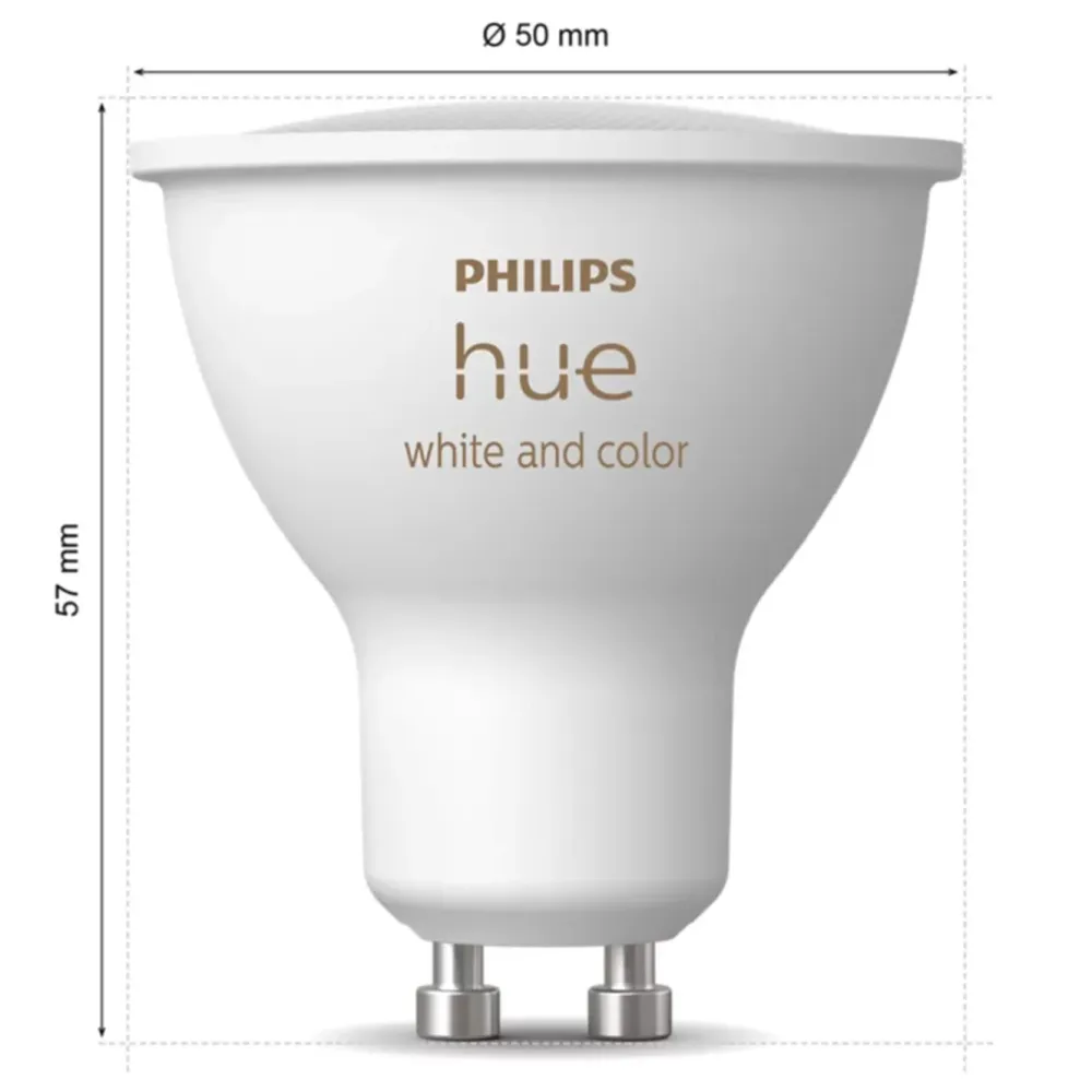 Philips Hue Smart Belysning|Smart Belysning|White and Color Ambiance Smart LED-pære GU10 400 lm 1-pk