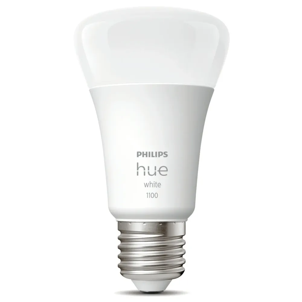 Philips Hue Smart Belysning|Lyslenker|White Smart LED-pære E27 1100 lm 1-pk.