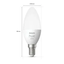 Philips Hue Smart Belysning|Smart Belysning|White Smart LED-pære E14 470 lm 1-pk.