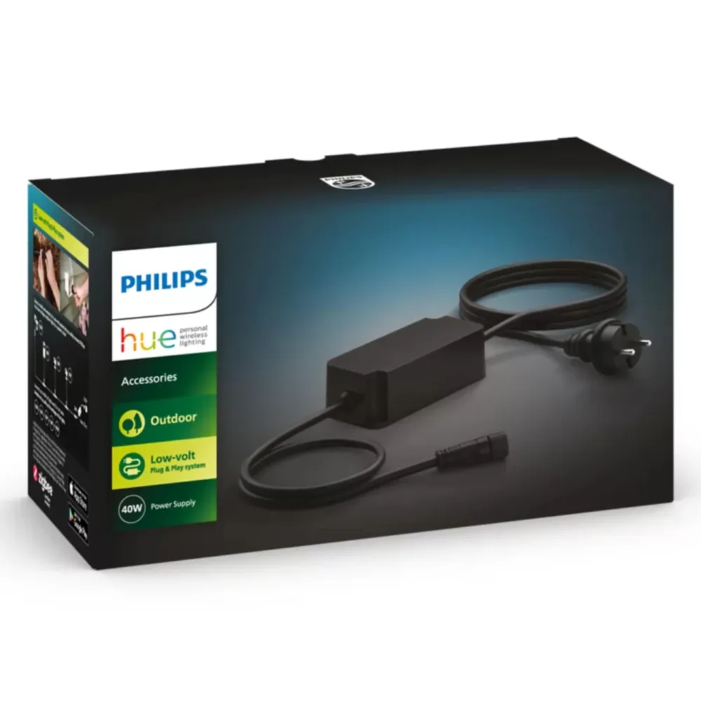 Philips Hue Lampetilbehør|Philips Hue|40 W strømadapter for utendørsbelysning