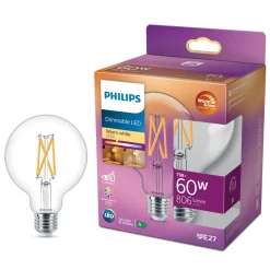 Philips Lyskilder|Kuleformet LED-filamentpære G93 E27 806 lm