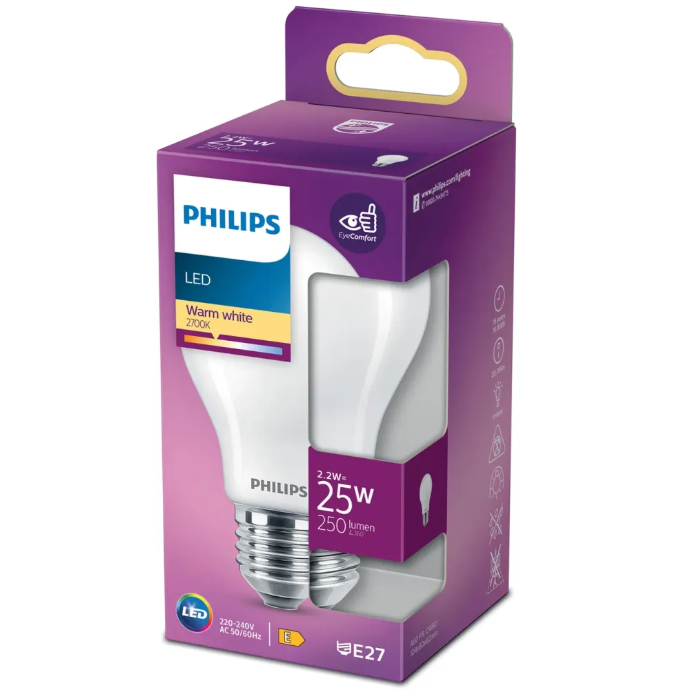 Philips Lyskilder|LED-globepære E27 250 lm
