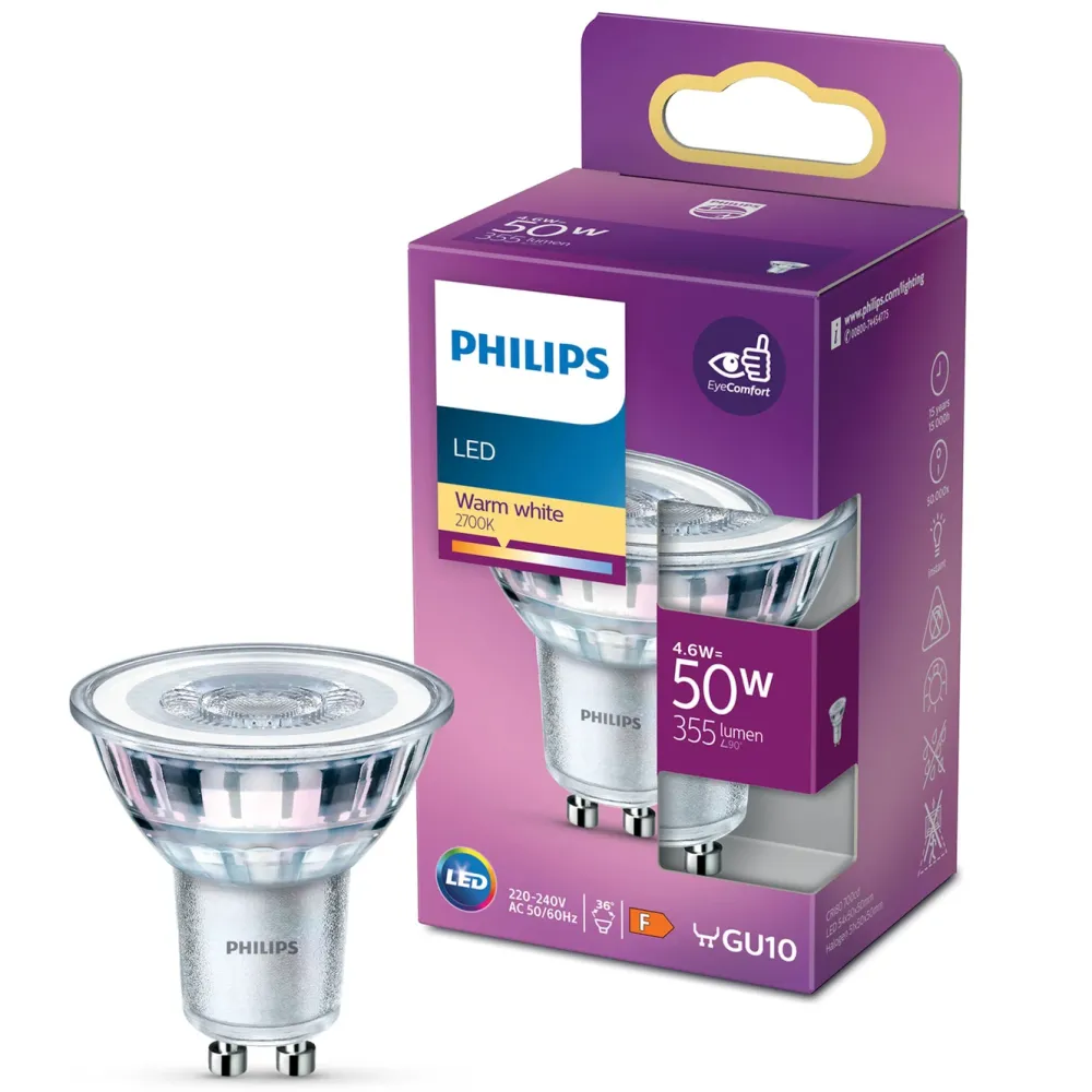 Philips Lyskilder|LED-pære GU10 355 lm