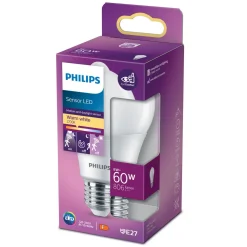 Philips Lyskilder|LED-pære med bevegelsessensor E27 806 lm