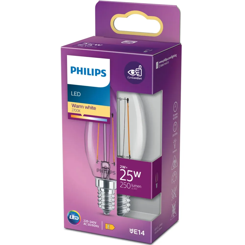 Philips Lyskilder|LED-pære Mignon E14 250 lm