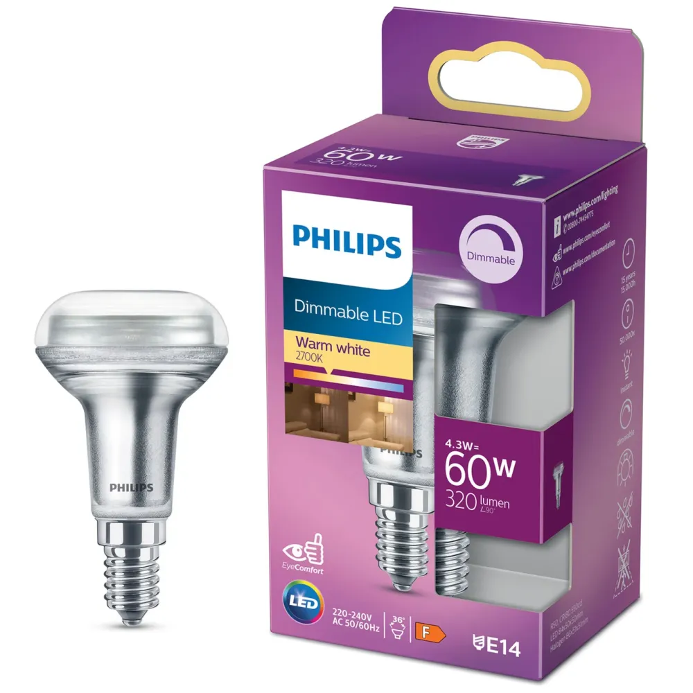 Philips Lyskilder|LED-pære Reflektor E14 320 lm